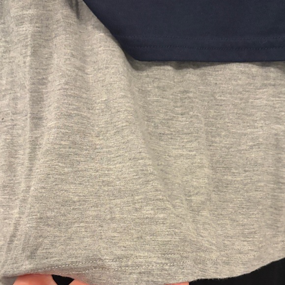 Stacy Chang Black, Navy and Gray Tiered Women's Dress - Picture 4 of 6